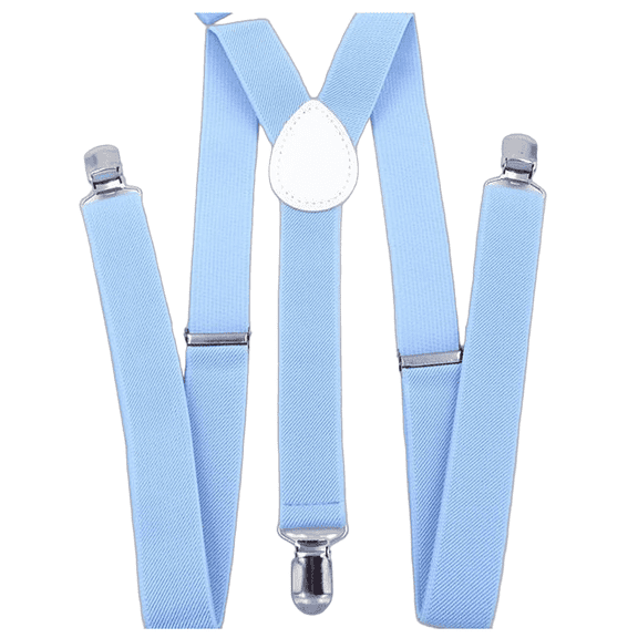 TELOLY 2026 New Suspenders for Men Y Back Adjustable Strap Elastic Men’S Suspenders Heavy Duty Unisex Suspenders for Work Formal Casual 2.5Cmx100Cm Light Blue