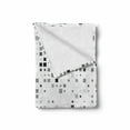 thumbnail image 2 of Grey Soft Flannel Fleece Blanket, Digital Pattern Composed of Geometric Elements Radiant Rectangle Parallel Picture Print, Cozy Plush for Indoor and Outdoor Use, 60" x 80", Ash White, by Ambesonne, 2 of 6