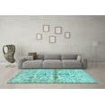 thumbnail image 3 of Ahgly Company Indoor Square Oriental Light Blue Traditional Area Rugs, 3' Square, 3 of 4