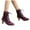 Purple, variant on Women Vintage Victorian Lace up Boots Kitten Heel Walking Ankle Short Booties(White,9.5)