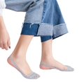 thumbnail image 2 of MSJUHEG No Show Socks Womens,Hollow Socks,Sheer Ankle Socks,Footies Socks for Women,Flat Socks,Ballerina Socks Non Slip Socks Lace Splice Socks Boat Socks Gray 1 One Size, 2 of 5