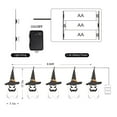 thumbnail image 4 of Deago Halloween Lights 9.8ft Battery Operated Ghost Witch Hat 5 LED String Lights Halloween Decoration for Indoor Outdoor Home Party Halloween Decor, White, 4 of 8