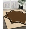 thumbnail image 3 of Ahgly Company Machine Washable Indoor Square Transitional Night Red Area Rugs, 4' Square, 3 of 7