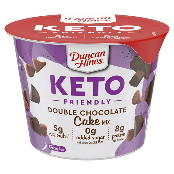 Duncan Hines Keto Friendly Double Chocolate Cake Mix, 2.1 oz.