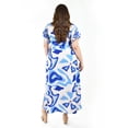thumbnail image 3 of Vestido largo estampado abstracto Roman Fashion Tallas Extras 4338 Azul rey 40, 3 of 6