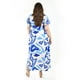 thumbnail image 3 of Vestido largo estampado abstracto Roman Fashion Tallas Extras 4338 Azul rey 36, 3 of 6