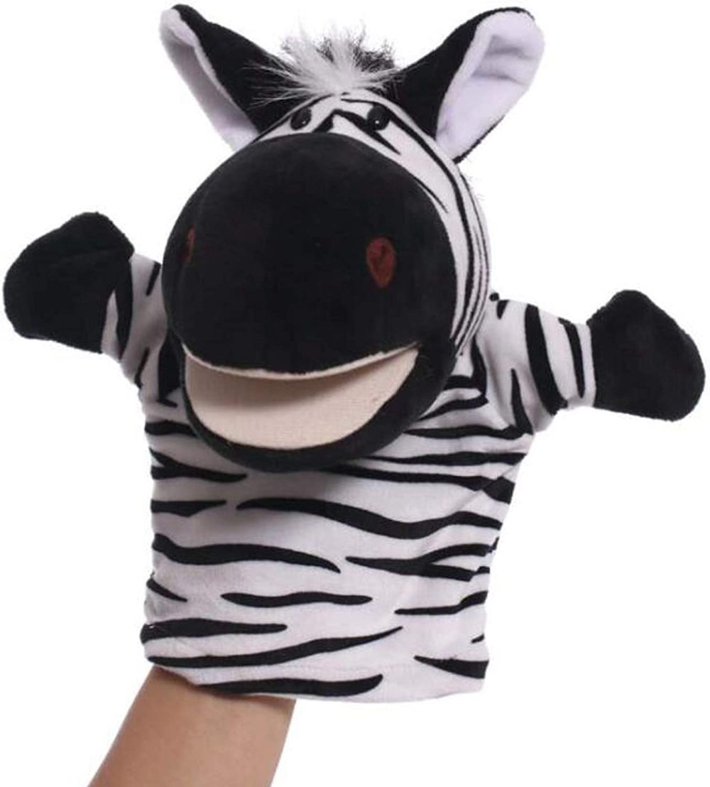 Zebra Hand Puppets Plush Animal Toys for Imaginative Pretend Play