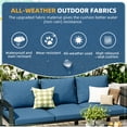 thumbnail image 6 of AECOJOY Patio Furniture sets Outdoor Metal Furniture sets with Two Storage Boxes on Sale Patio Conversation Set With Blue Cushions, 6 of 8
