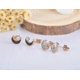 thumbnail image 5 of Pendientes de luna de diamantes de imitación de acero de titanio clásicos, joyería de color oro rosa, pendientes de botón de circonita cúbica para mujeres, acero blanco, código de producto 62097, acer, 5 of 5