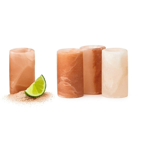 Himalayan Salt Shot Glasses – Set of 4 – 100% Pure Himalayan Salt