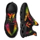thumbnail image 1 of Zapatillas de deporte con cordones de estilo moderno con estampado de hojas de marihuana en degradado para mujer, zapatos planos transpirables e informales, 1 of 6