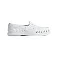 thumbnail image 2 of SPERRY Mens White Traction Perforated Non-Marking A/o Float Round Toe Slip On Leather Loafers Shoes 12 M, 2 of 3
