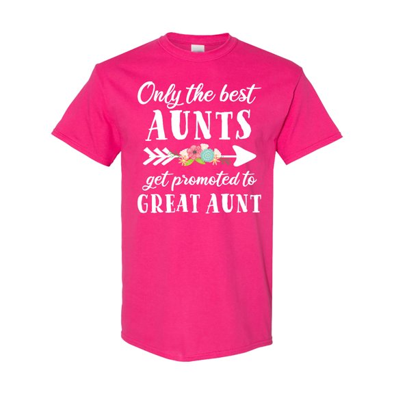 Inktastic Only the Best Aunts Get Promoted to Great Aunt with Flowers T-Shirt