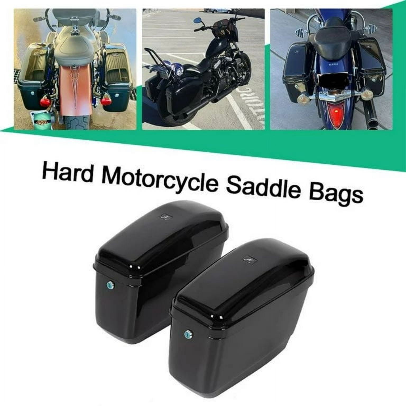 KOJEM Universal Motorcycle Hard Saddle Bags, Mounting Brackets