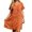 Z1#Orange273, variant on Puliio Mini Dresses for Women Summer Short Sleeve V Neck Textured Loose Casual Daily Wear Dress