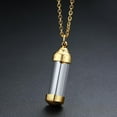 thumbnail image 2 of Tubo de vidrio transparente Yuyangstore medallón collares 2 uds plata oro, 2 of 8