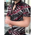 thumbnail image 3 of Nuevas camisas a cuadros para hombre, camisas casuales de verano con estampado 3D, camisas de playa hawaianas, camisas de manga corta con solapa, blusas de calle, ropa para hombres y mujeres, 3 of 5
