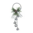 thumbnail image 2 of Kurt Adler Silver and White Bell Door Hanger with Greens and Pinecones, 2 of 2