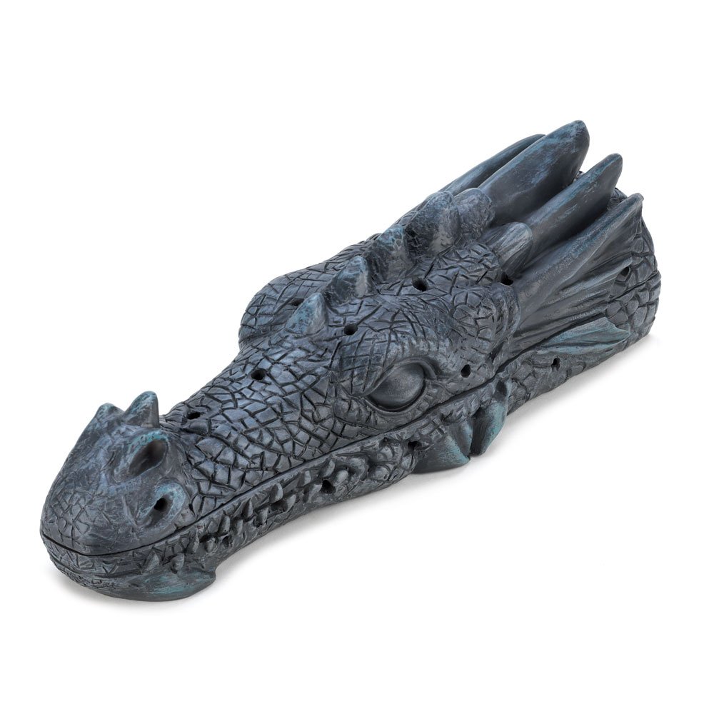 Dragons Incense Burner, Poly Resin Incense Burner Stand Black Dragon
