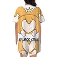 thumbnail image 3 of Picia Prince Corgi Dog Pajamas Sets for Women Soft Short-Sleeved Pjs with Lounge Shorts Two Piece Sleepwear-, 3 of 9