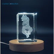 Albania 3D Engraved Crystal 3D Engraved Crystal Keepsake/Gift/Decor/Collectible/Souvenir