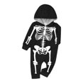 thumbnail image 5 of Vividxx Family Matching Pajamas Infant Boys Girls Halloween Parent Child Outfit White Skeleton Hooded Zipper Home Jumpsuit For Baby Fashion 12M, 5 of 6