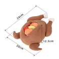 thumbnail image 5 of SPRING PARK Roasted Thanksgiving Turkey Plush Dog Toy with Molar Function for Bite Resistance, 24cm, 5 of 7