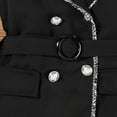thumbnail image 5 of Miluxas Girl Bodycon Dresses,Business office Midi Cap Sleeve Button Pencil formal Outfits Black 1-2Years, 5 of 7