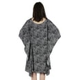 thumbnail image 4 of Moomaya Short Beach Kaftan Dress For Womens Print U-Neck Turkish Bikini Cover Up Dress, 4 of 7