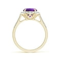 thumbnail image 2 of ANGARA Natural 1.7 Ct. Amethyst with Diamond Halo Engagement Ring in 14K Yellow Gold for Women (Ring Size: 3.5), 2 of 10