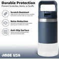 thumbnail image 3 of Jmoe USA Silicone Boot for Yeti Rambler Jr 12oz and 18oz Bottle | 2mm Sleeve | Anti-Slip Boot | Protector for the Bottom of your Bottle | Protects Against Damage | BPA Free Silicone (Frosted), 3 of 5