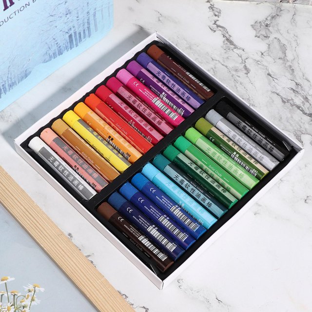 Oil Painting Stick Children Oil Painting Stick Art Supplies 24 Colors Crayon Oil Painting Stick Children Oily Graffiti Soft Painting Art Supplies8724 24Colors ANGGREK 8724 24 colores