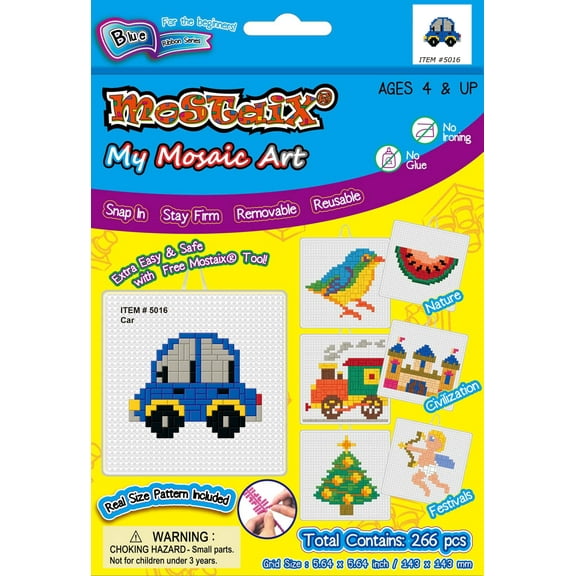 Mostaix Blue Series Block Tile Puzzle - Car (266 pieces)