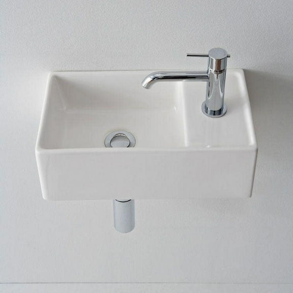 Nameeks Scarabeo 8031/R-41-One Hole Scarabeo 16-1/8" Ceramic Wall Mounted / Vessel