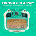 thumbnail image 4 of Contixo Waterproof Kids Camera, 1080p HD Digital Camera Toy with 5x Zoom and Built-In Games, Green, 4 of 7