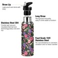 thumbnail image 3 of Yayeee 20oz Insulated Water Bottle Double Wall Stainless Steel with Flip Straw Lid, Vibrant Flowers Pattern, 3 of 7