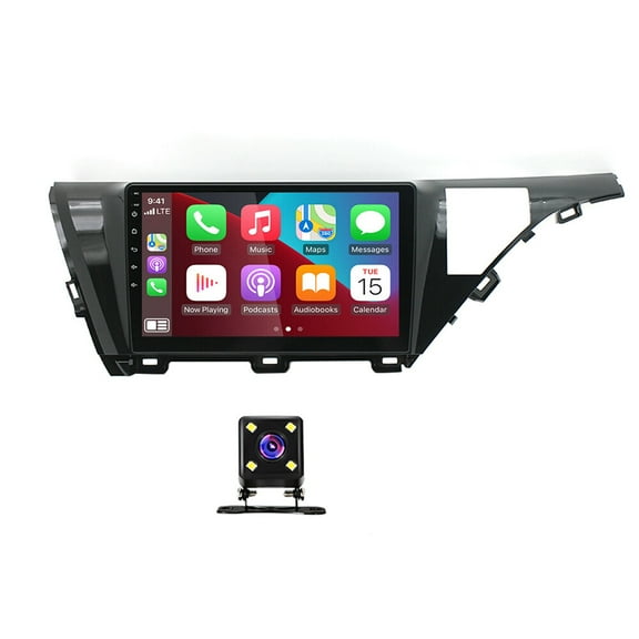 Car Stereo Head Unit 10 Inch 2GB 32GB Wireless CarPlay 4Led Camera Split Screen Fits for Toyota Camry 2018-2020
