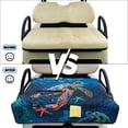 thumbnail image 4 of KUIFORTI Turtle Golf Cart Seat Covers Easy Installation Golf Cart Seat Towel Blanket with 4 Front Pockets Soft Easy to Clean Fits for Club Car and More 2 Person Seats Golf Carts, 4 of 7