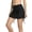 Black, variant on Women's Drawstring Ruched Swim Skirt with Panty Swimsuit Bottom for Women
