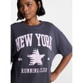 thumbnail image 4 of No Boundaries Washed Graphic Boyfriend Tee, Women's XXS-XXL, 4 of 5