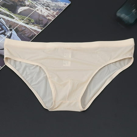 

Men s Sexy Ultra Soft Ice Silk G-String Thongs Low Rise T-back Underwear Comfy