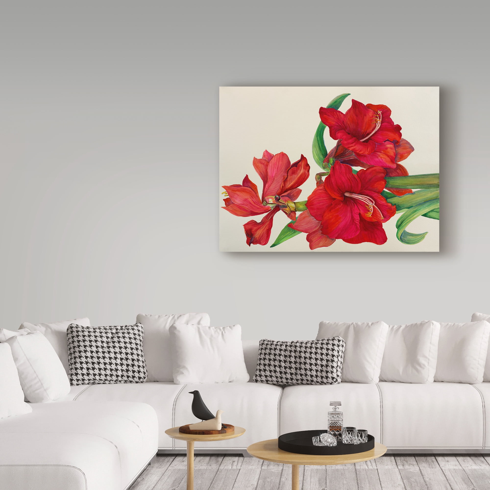 Trademark Fine Art 'Amaryllis Standing Tall' Canvas Art by Joanne Porter