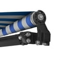 thumbnail image 4 of ALEKO 16' x 10' Retractable Motorized Black Frame Patio Awning, Blue and White Striped Color, 4 of 6