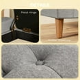 thumbnail image 4 of CQSXDA Comfortable Upholstered Storage Ottoman Bench With Lift Top Design And Quality Rubberwood Legs For Your Entryway，Grey, 4 of 8