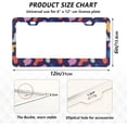 thumbnail image 3 of GZHJMY Colorful Cow Print Animal License Plate Frames for Women Men 2 Pcs Personalized Car License Plate Holder with Screw Caps, Elliptical Hole Decorative, 3 of 7