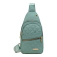 thumbnail image 2 of Small Sling Bag Crossbody Sling Backpack for Men and Women, Small Fanny Pack Cross Body Bag Hiking Traveling Backpack, Back to School, Green, 2 of 4