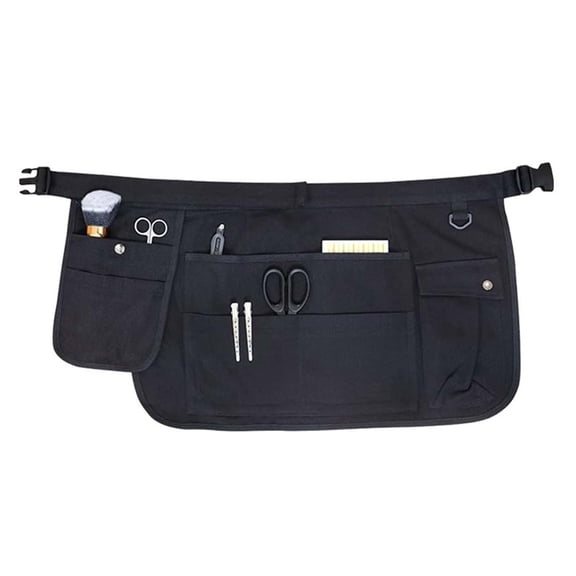 YiJuHui Heavy Duty Work Apron for Men and Women, 7-Pocket Tool Organizer with Pouch, Durable Waist Apron for Gardening, Hairdressing, Kitchen, Cooking, Barber, Stylist, Ceramics