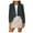Gray, variant on Women's Faux Suede Jacket Open Front Lapel Draped Outwear Jacket Blazer Irregular Hem Long Sleeve Cardigan Navy
