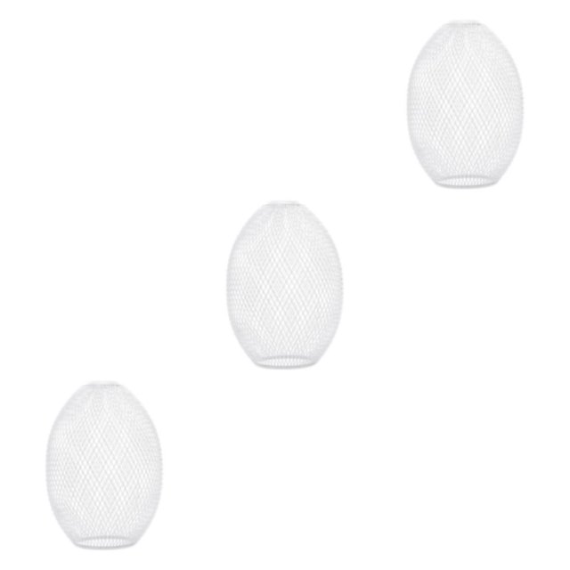Cubierta de Accesorios de Iluminación Ounissouiy Pantalla de Alambre de Hierro Blanco 150 mm x 190 mm