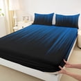 thumbnail image 3 of jejeloiu Minimalist Geometric Lines Full Size Sheets,Blue Black Bed Sheets For Kids 4pcs, 3 of 7